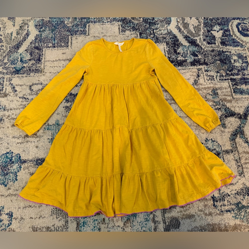 Yellow Long Sleeve girls top/dress